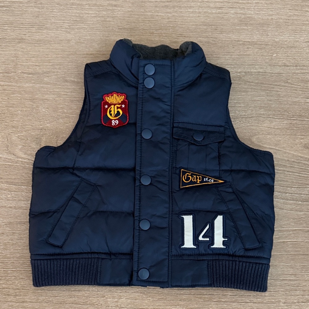 GAP Kids Dark Blue Quilted Vest